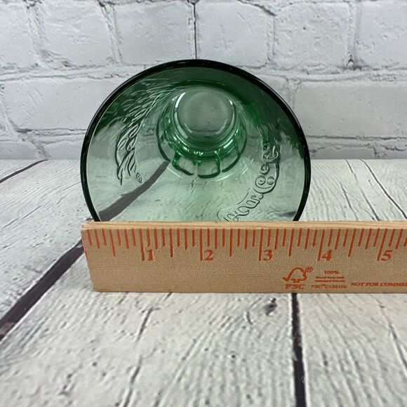 Vintage Coca-Cola 6 1/2" Green Libbey Flared Drinking Glass Tumbler 16oz Heavy - Picture 3 of 7
